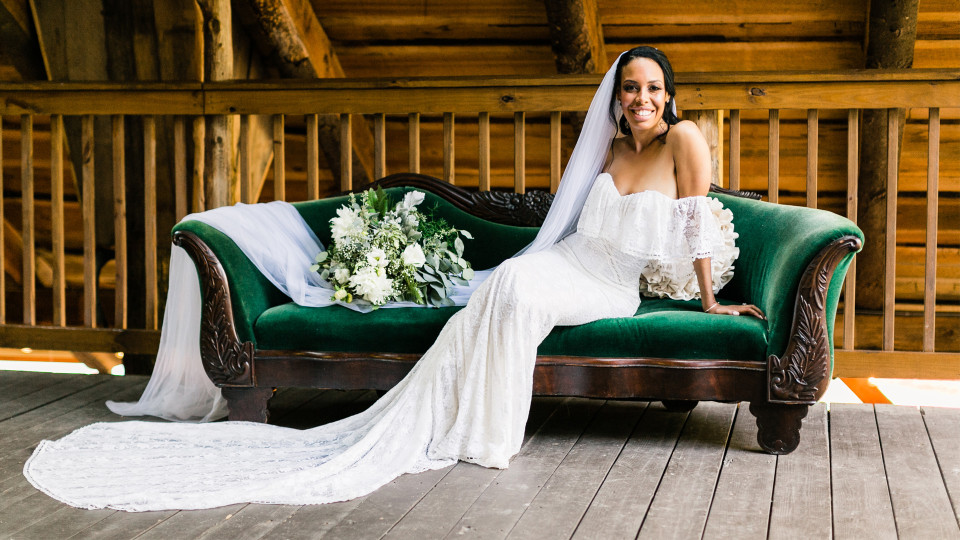 All White Barn Wedding