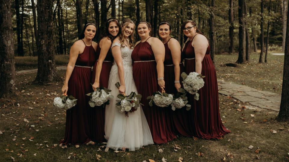 Burgundy Mohican Wedding