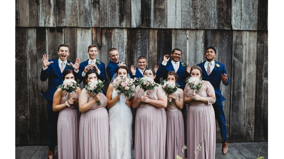 Blush & Navy Wedding